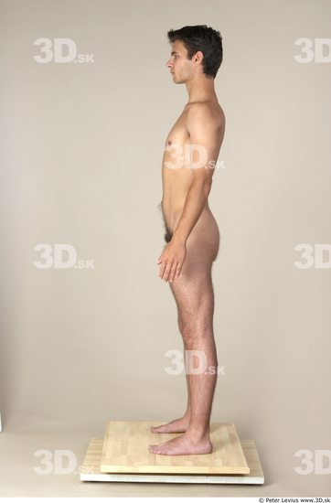 Whole Body Man White Underwear Athletic Male Studio Poses