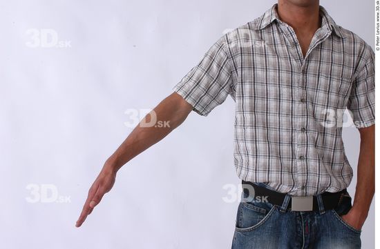 Arm Whole Body Man Casual Slim Studio photo references