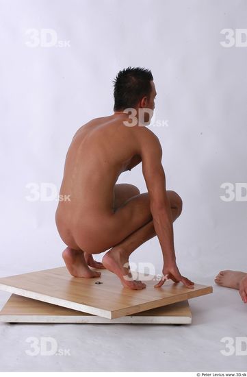 Whole Body Man Nude Slim Studio photo references