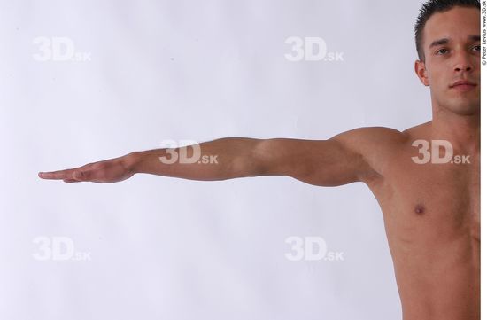 Arm Whole Body Man Nude Slim Studio photo references