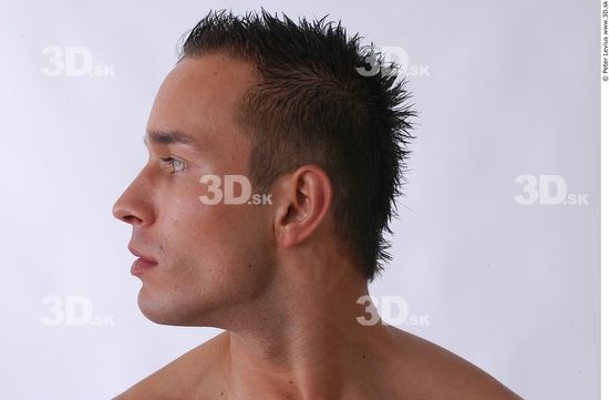 Whole Body Head Man Nude Slim Studio photo references