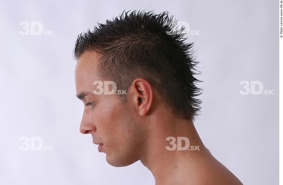 Whole Body Head Man Nude Slim Studio photo references