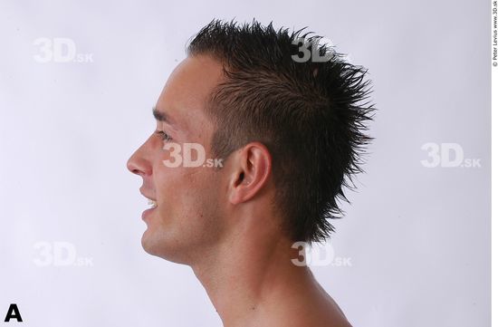 Whole Body Head Man Nude Slim Studio photo references