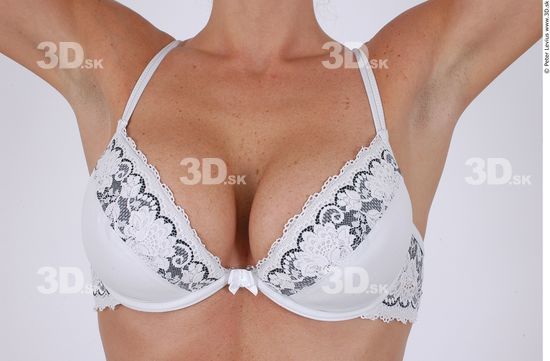 Chest Woman White Underwear Athletic