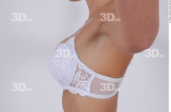 Chest Woman White Underwear Athletic