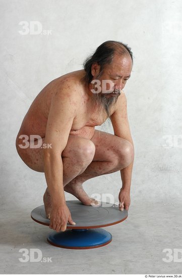 Whole Body Phonemes Man Asian Nude Overweight Male Studio Poses