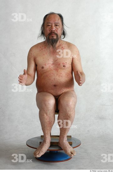 Whole Body Phonemes Man Asian Nude Overweight Male Studio Poses