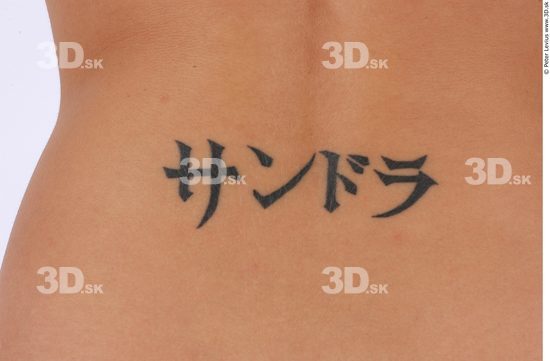 Whole Body Skin Woman Tattoo Nude Slim Athletic Studio photo references