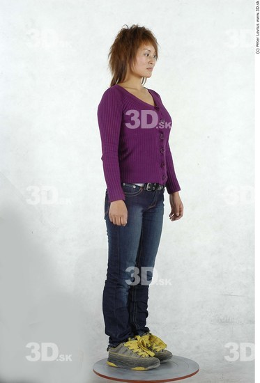 Whole Body Woman Asian Casual Average Studio photo references