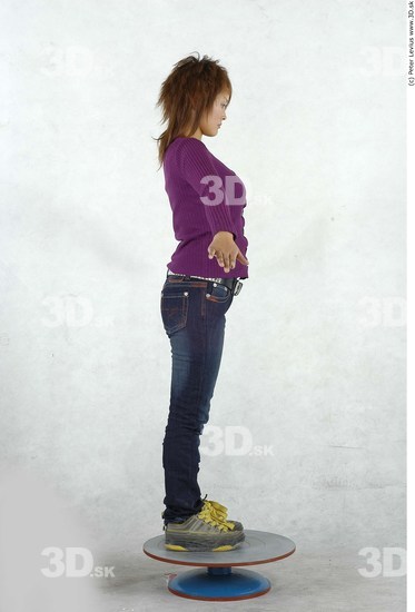 Whole Body Woman Asian Casual Average Studio photo references