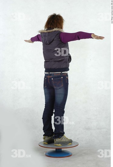 Whole Body Woman T poses Asian Casual Average Studio photo references