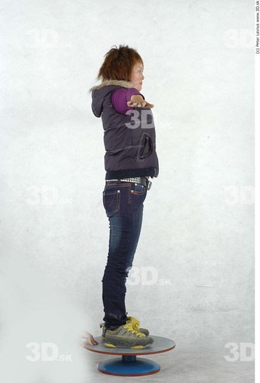 Whole Body Woman T poses Asian Casual Average Studio photo references