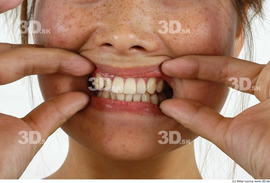 Whole Body Teeth Woman Asian Average Studio photo references