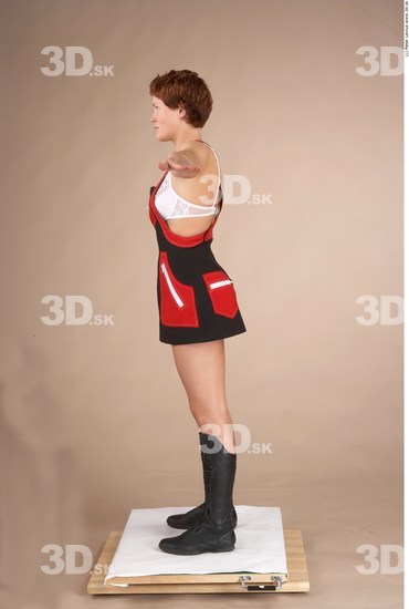 Whole Body Woman T poses Uniform Shoes Average Studio photo references