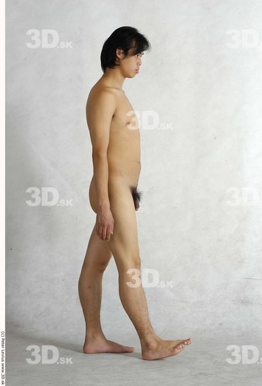 Whole Body Phonemes Man Asian Nude Slim Male Studio Poses