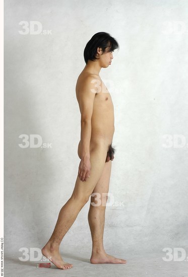 Whole Body Phonemes Man Asian Nude Slim Male Studio Poses