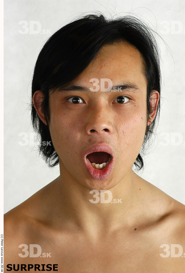 Whole Body Phonemes Man Asian Nude Slim Male Studio Poses