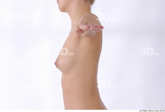 Chest Whole Body Woman Nude Slim Studio photo references