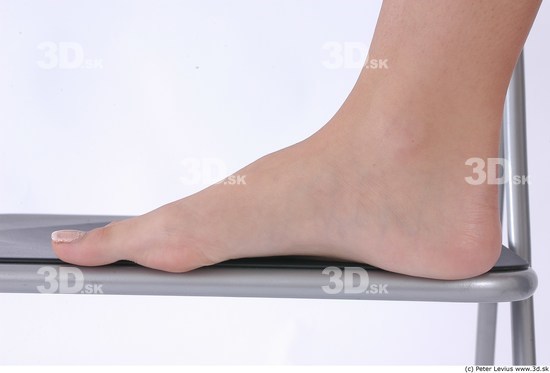 Foot Whole Body Woman Nude Slim Studio photo references