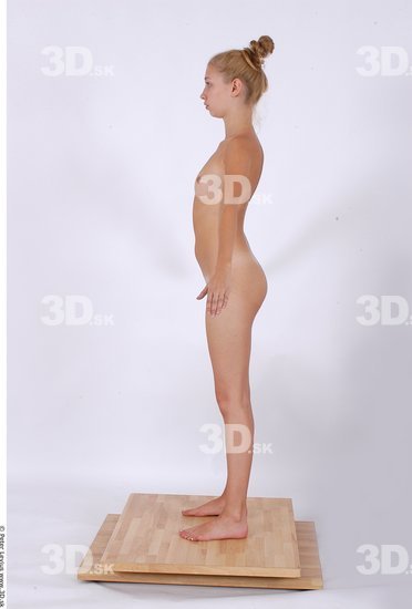 Whole Body Woman Nude Slim Studio photo references