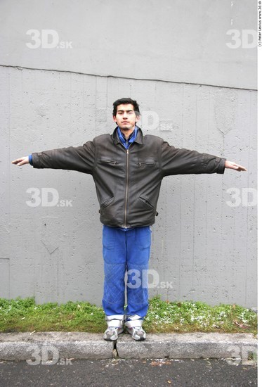 Whole Body Man T poses Casual Average Street photo references