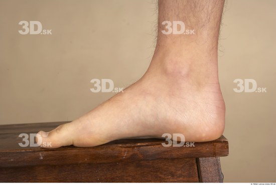 Foot Whole Body Man Nude Athletic Studio photo references