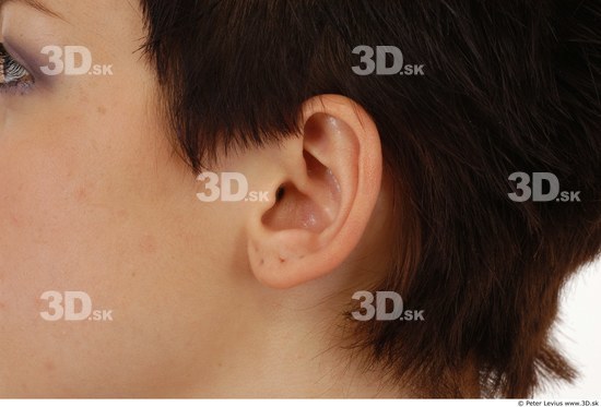 Ear Whole Body Woman Average Studio photo references