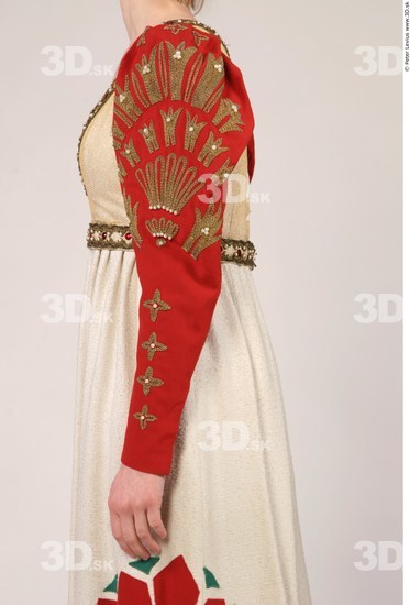 Whole Body Woman White Historical Slim Costume photo references