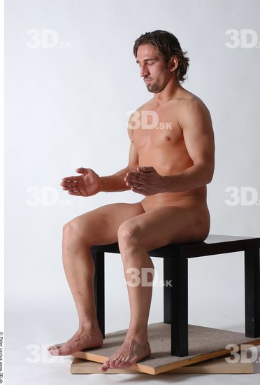 Whole Body Man Artistic poses White Nude Muscular