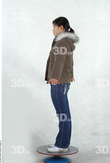 Whole Body Woman Asian Casual Slim Chubby Studio photo references