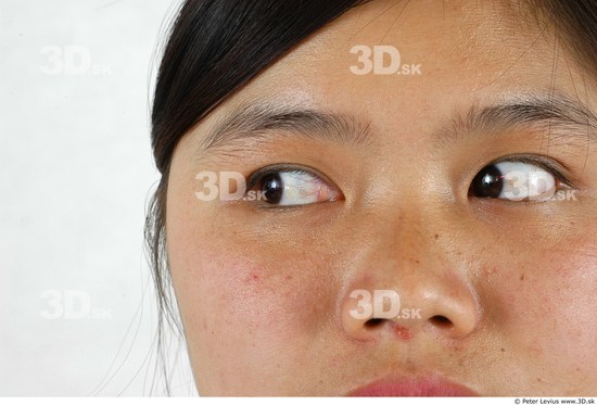 Eye Whole Body Woman Asian Slim Chubby Studio photo references