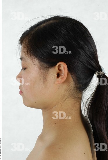 Whole Body Head Woman Asian Slim Chubby Studio photo references