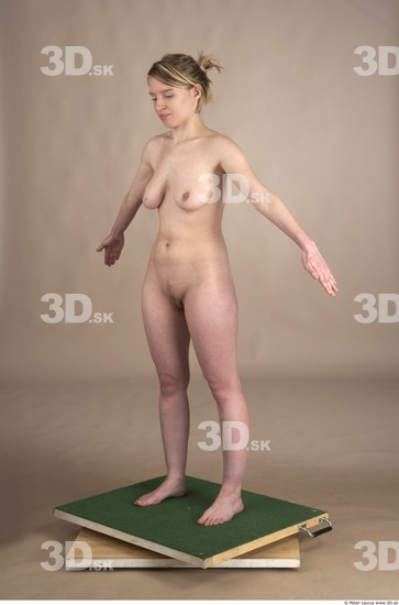 Whole Body Woman Nude Slim Studio photo references