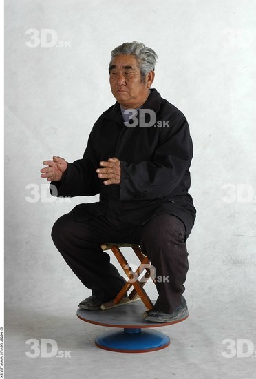 Whole Body Phonemes Man Artistic poses Asian Nude Casual Overweight Studio photo references