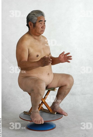 Whole Body Phonemes Man Artistic poses Asian Nude Overweight Studio photo references