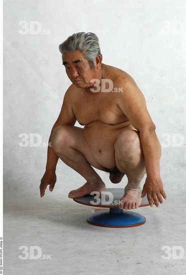 Whole Body Phonemes Man Asian Nude Overweight Studio photo references