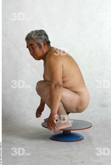 Whole Body Phonemes Man Asian Nude Overweight Studio photo references