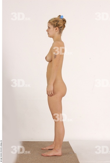 Whole Body Woman Nude Slim Studio photo references