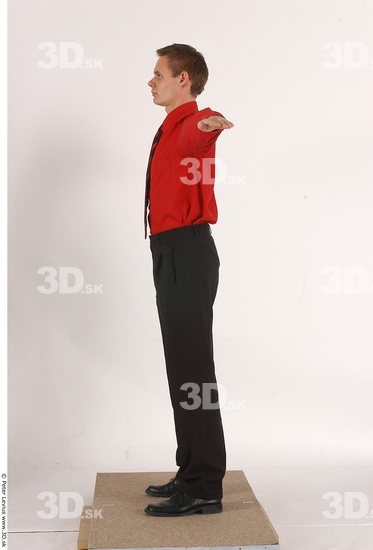 Whole Body Man T poses Formal Athletic Studio photo references