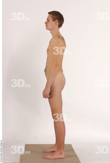 Whole Body Man Nude Athletic Studio photo references