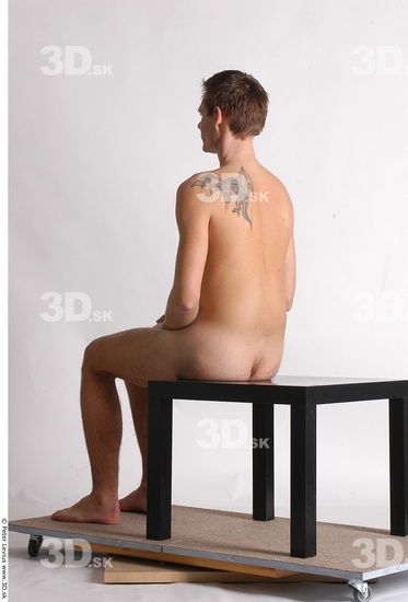 Whole Body Man Artistic poses White Tattoo Nude Athletic