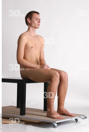 Whole Body Man Artistic poses White Nude Athletic