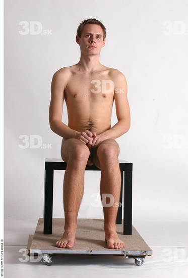 Whole Body Man Artistic poses White Nude Athletic