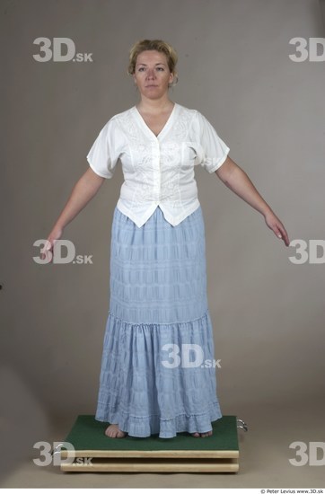 Whole Body Woman Casual Overweight Studio photo references