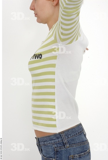 Upper Body Woman White Casual Slim