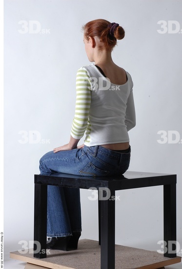 Whole Body Woman Artistic poses White Casual Slim