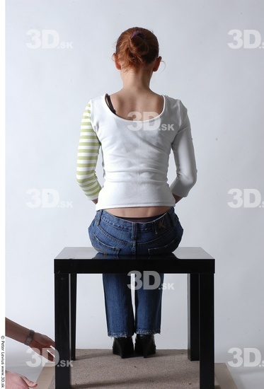 Whole Body Woman Artistic poses White Casual Slim