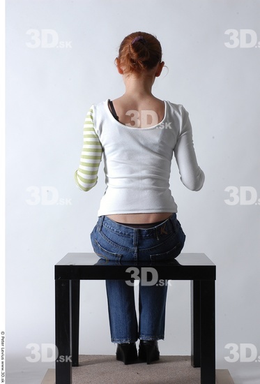 Whole Body Woman Artistic poses White Casual Slim