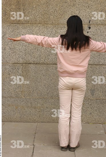 Whole Body Woman T poses Asian Casual Slim