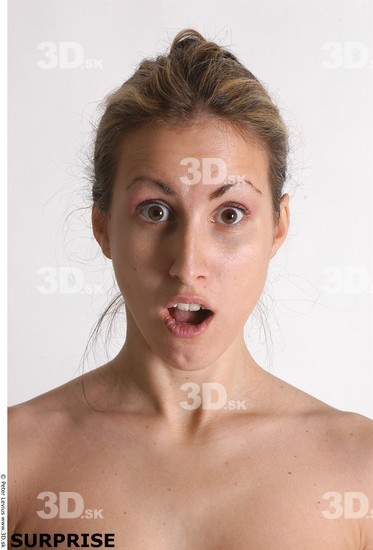 Face Whole Body Emotions Woman Athletic Studio photo references